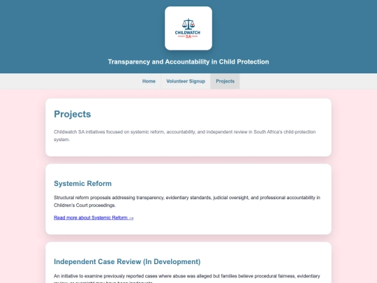 projects screenshot