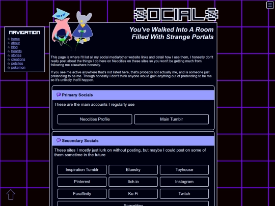 about/socials screenshot