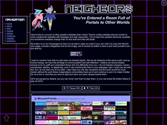 hoards/neighbors screenshot
