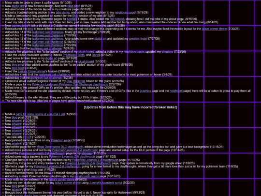 sections/updates screenshot