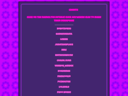 Credits screenshot