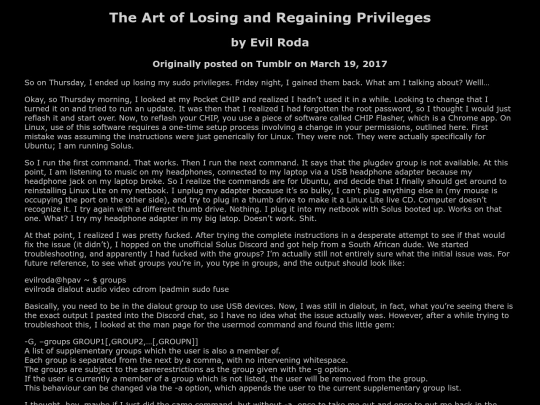 writings/privileges screenshot