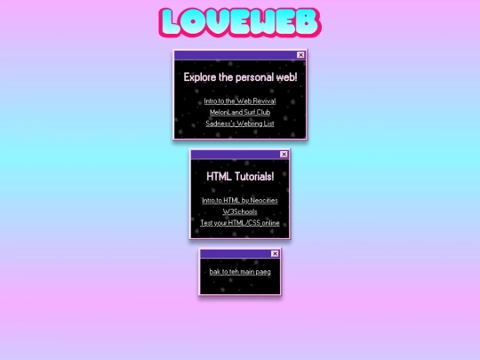 links screenshot