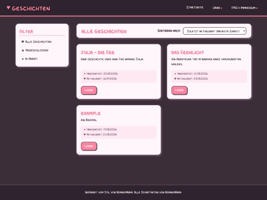 geschichten-html-seite/story screenshot