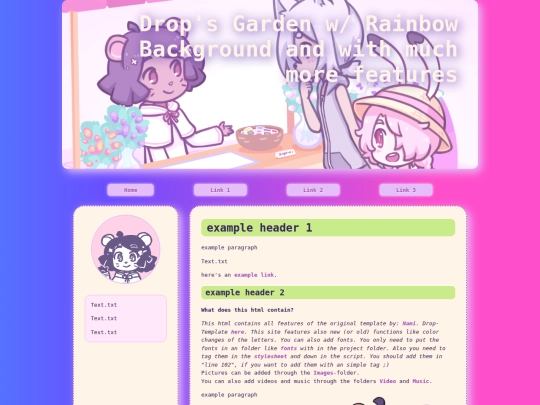 templates/drop-rainbow screenshot