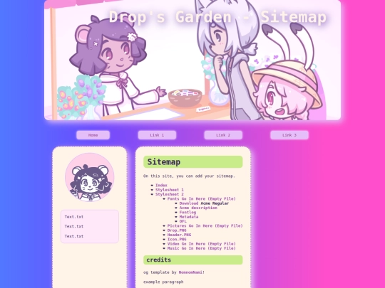 templates/drop-rainbow/sitemap screenshot