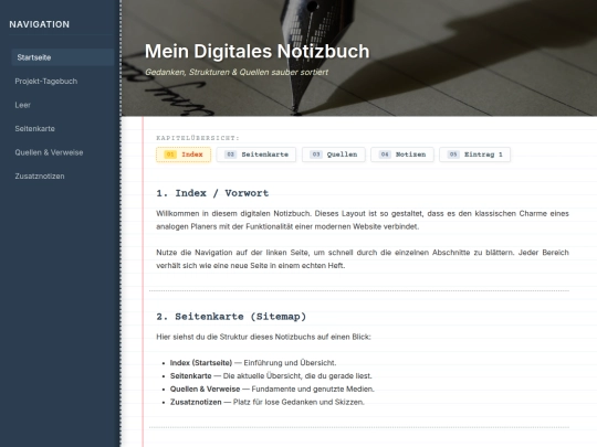 templates/notebook-template screenshot