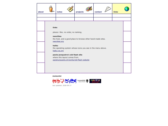 links screenshot