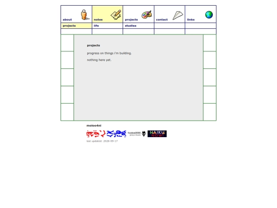 notes/projects screenshot