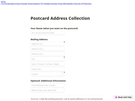 postcards screenshot