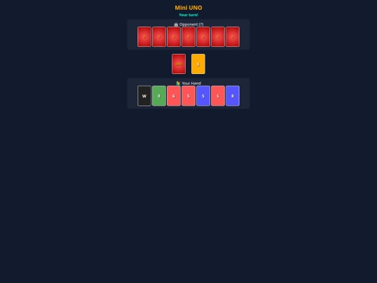games/uno screenshot