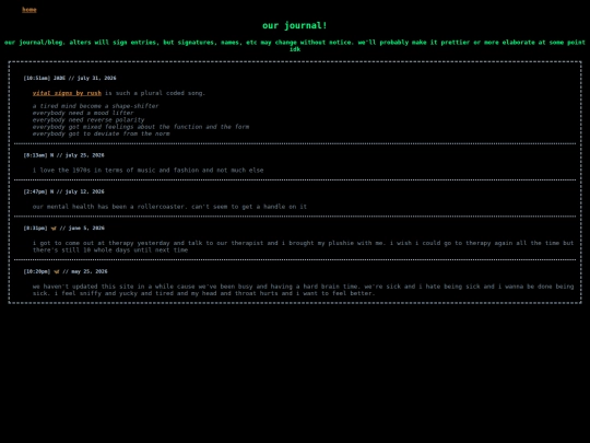 journal screenshot