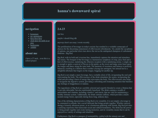 blog screenshot