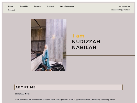 aboutme screenshot