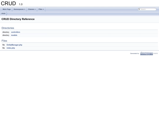 crud/doxygen/master/dir_f19bd739004e964b7b737dff056f6972 screenshot