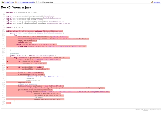 docascode/jacoco/4.0-stable/org.docascode.api.diff/DocxDifferencer.java screenshot