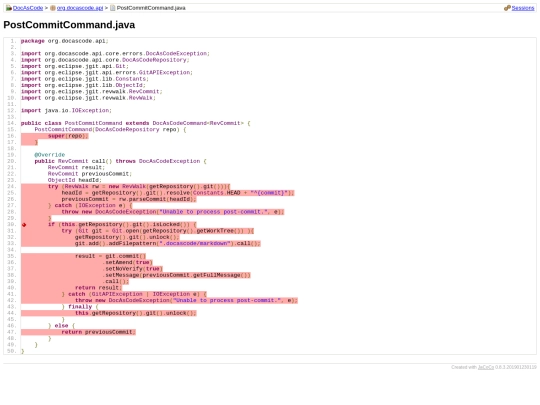 docascode/jacoco/master/org.docascode.api/PostCommitCommand.java screenshot