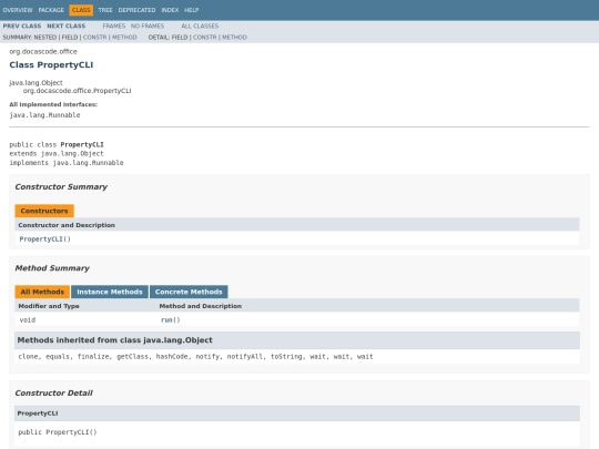feature/publish/javadoc/org/docascode/office/PropertyCLI screenshot