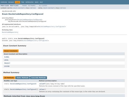feature/publish/javadoc/org/docascode/utils/DocAsCodeRepository.ConfigLevel screenshot