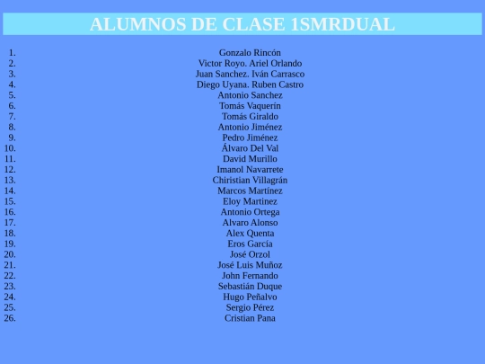 lista/CLASE screenshot