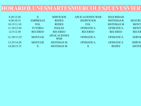 tablas horario/horario screenshot