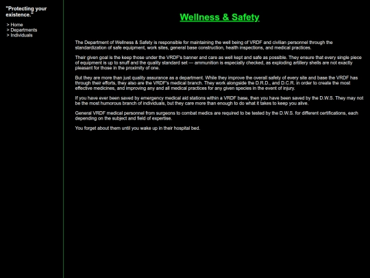 Departments/wellSafe screenshot