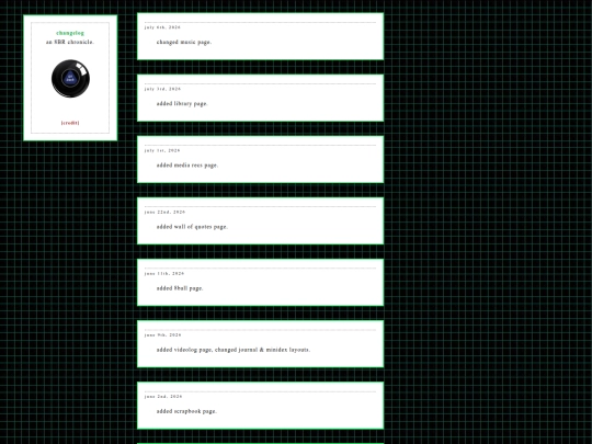 changelog screenshot
