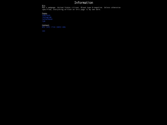 information screenshot