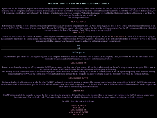 tech/bootload screenshot