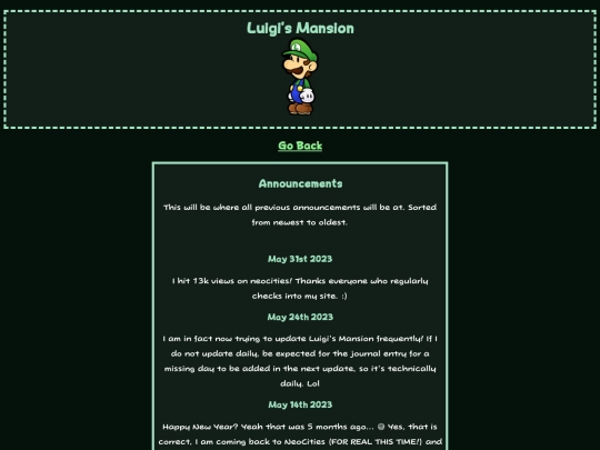 announcements screenshot