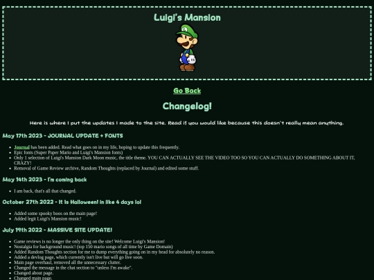 changelog screenshot