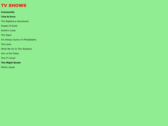 shows_ive_seen screenshot