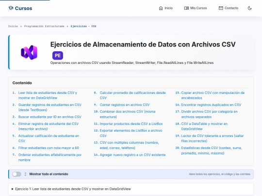 cursos/pe/ejercicios/csv screenshot