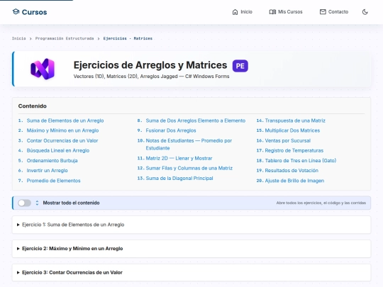 cursos/pe/ejercicios/matrices screenshot