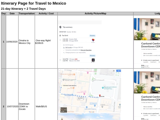 geog3000/itinerary screenshot