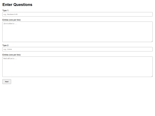 speed-game/SpeedGame Question Builder screenshot