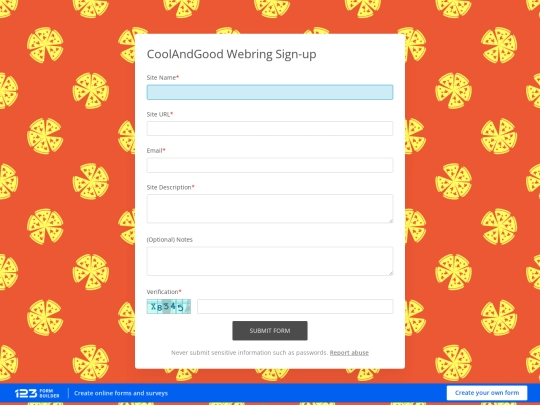 signupw screenshot