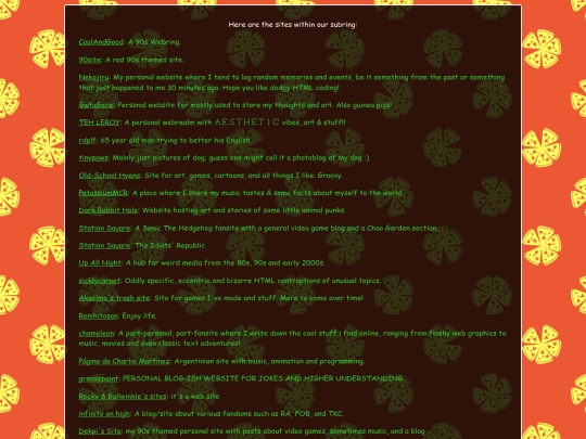 sitelist screenshot