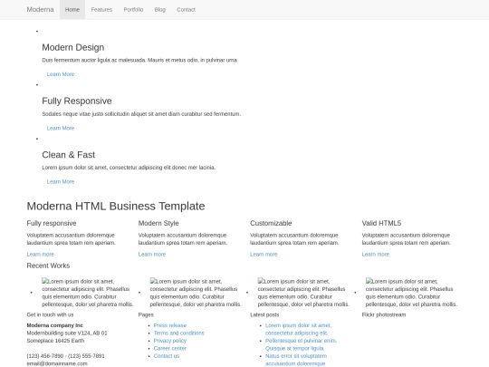 Moderna screenshot