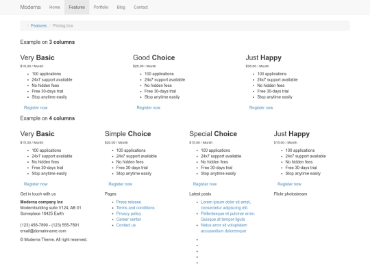 Moderna/pricingbox screenshot