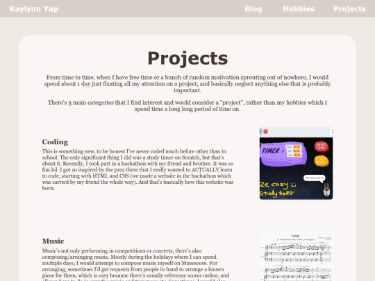 projects screenshot