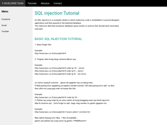 Tutorials screenshot
