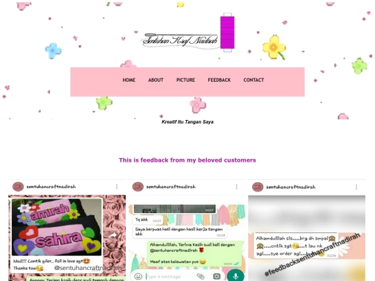 feedback screenshot