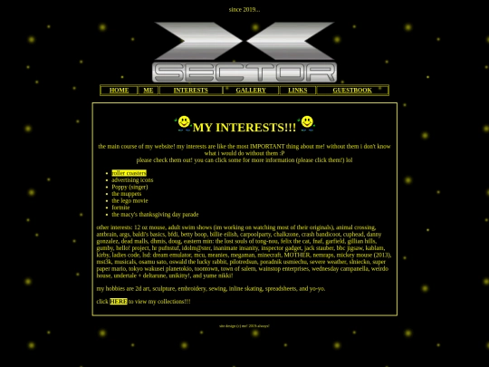 interests screenshot