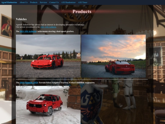 Products screenshot
