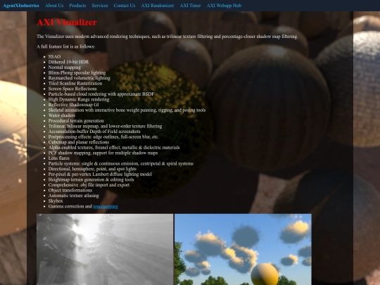 Visualizer/Features screenshot