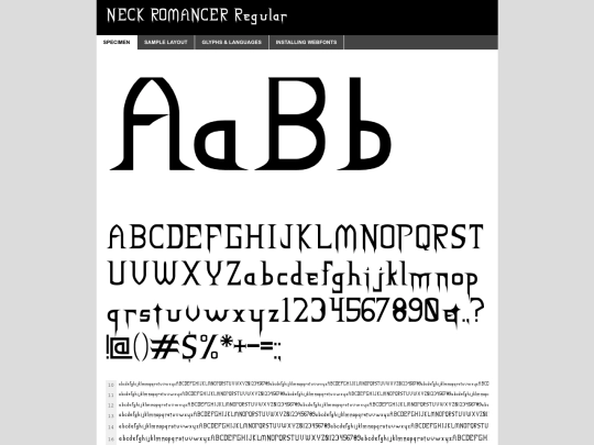 fonts/webfontkit-20250210-001440/neck_romancer_regular-demo screenshot