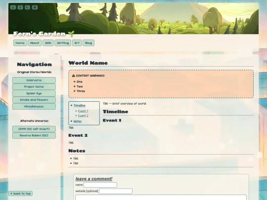 page templates/worldbase screenshot