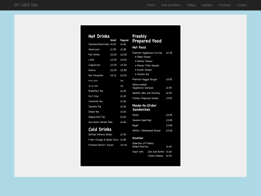 cafeandmenu screenshot