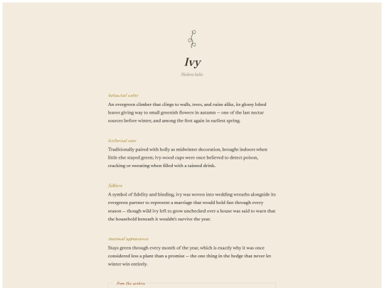 herbarium/ivy screenshot
